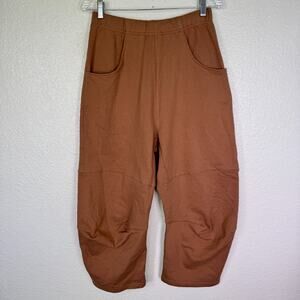 Roucha Penn Sweatpants Womens size A Wide Barrel Leg Fleece Drawstring Pant NEW